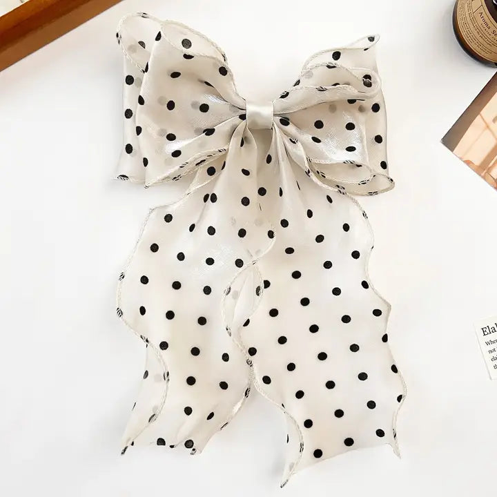 Sheer Polka Dot Barrette