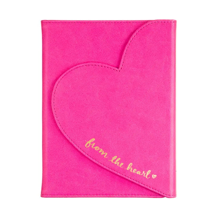 Heart Flap Journal - Hot Pink