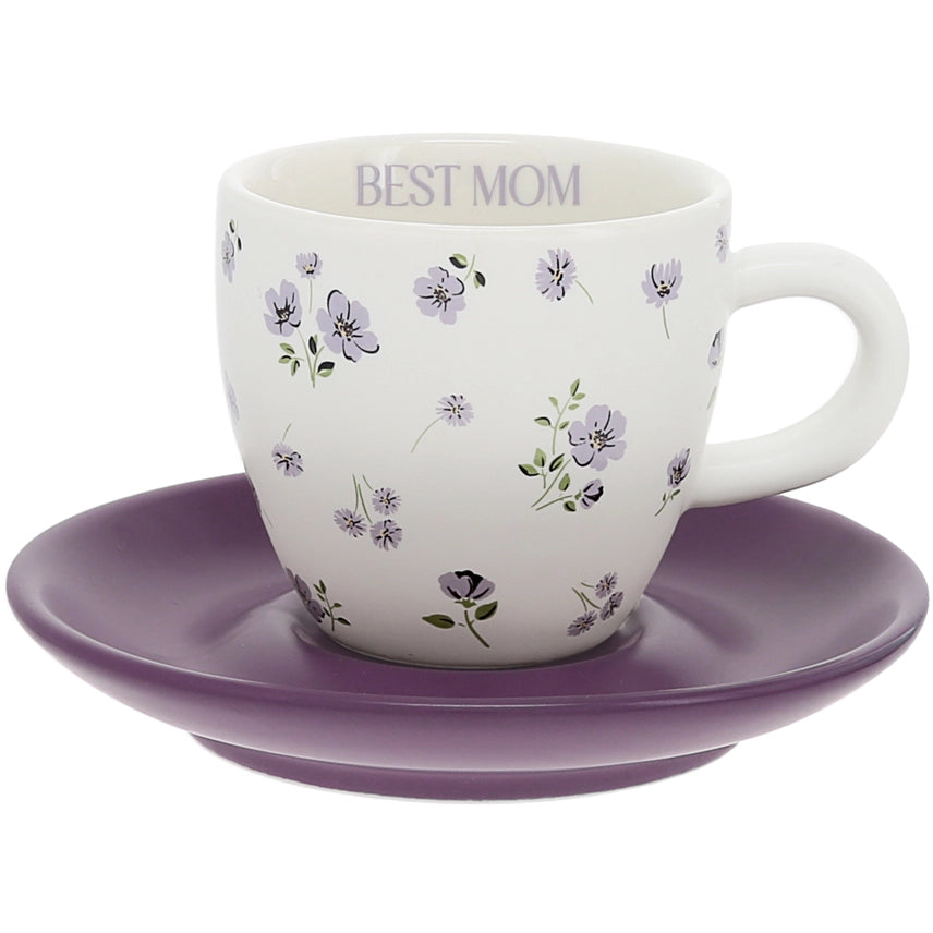 Best Mom Espresso Cup and Saucer