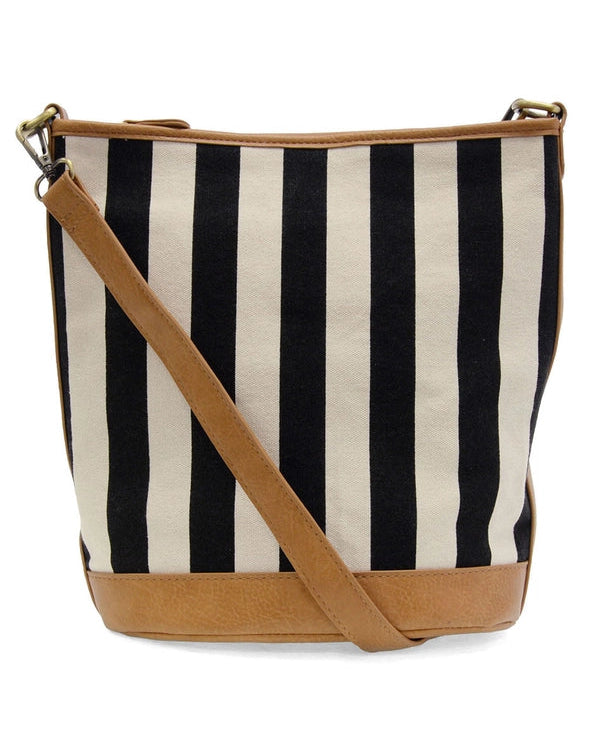 Awning Stripe Black Bucket Bag