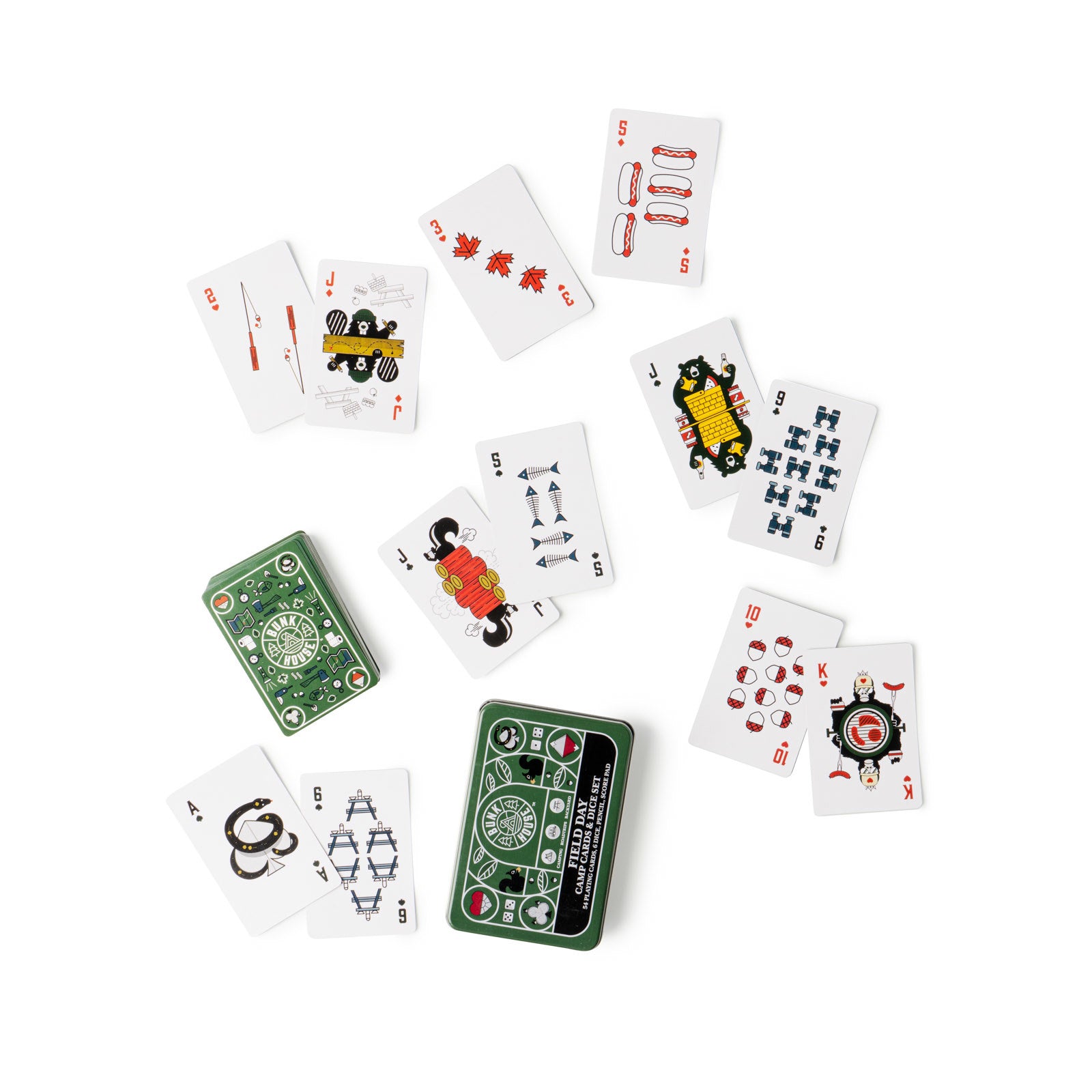 Bunkhouse Field Day Camp Cards & Dice Set