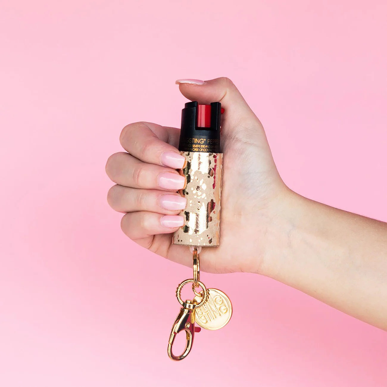 Metallic Cowhide Pepper Spray