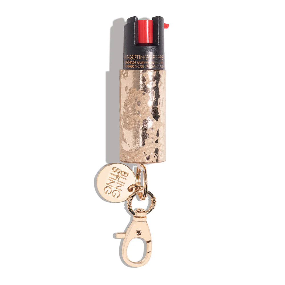 Metallic Cowhide Pepper Spray