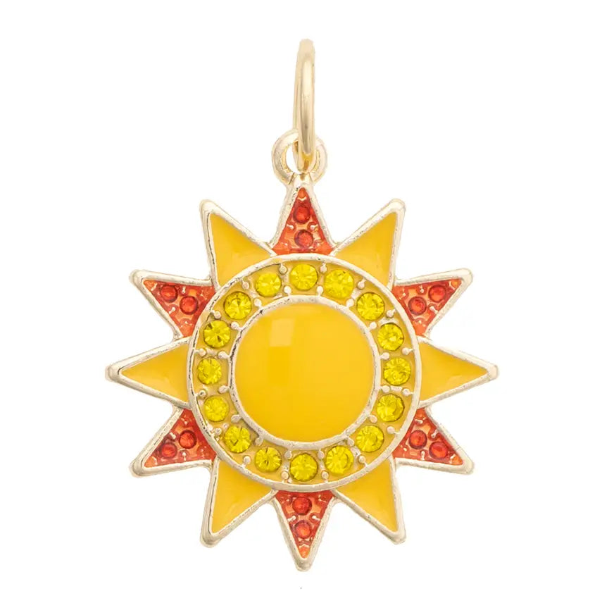 Pave Sun Charm
