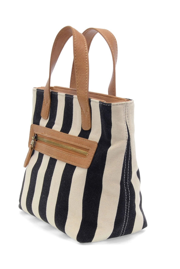 Awning Stripe Black Mini Tote