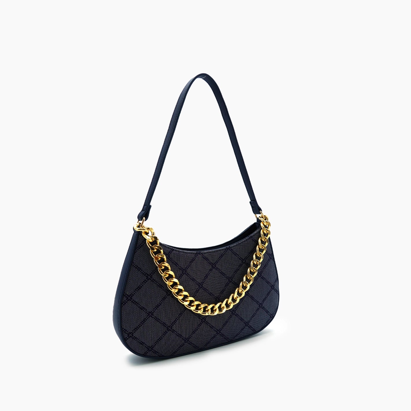 Mira Blue Chain Shoulder Bag