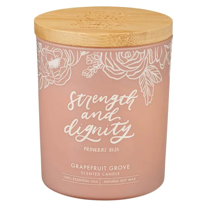 Strength & Dignity Prov 31:25 Candle