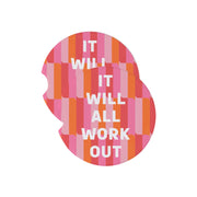 It Will All Work Out Car Coaster Set