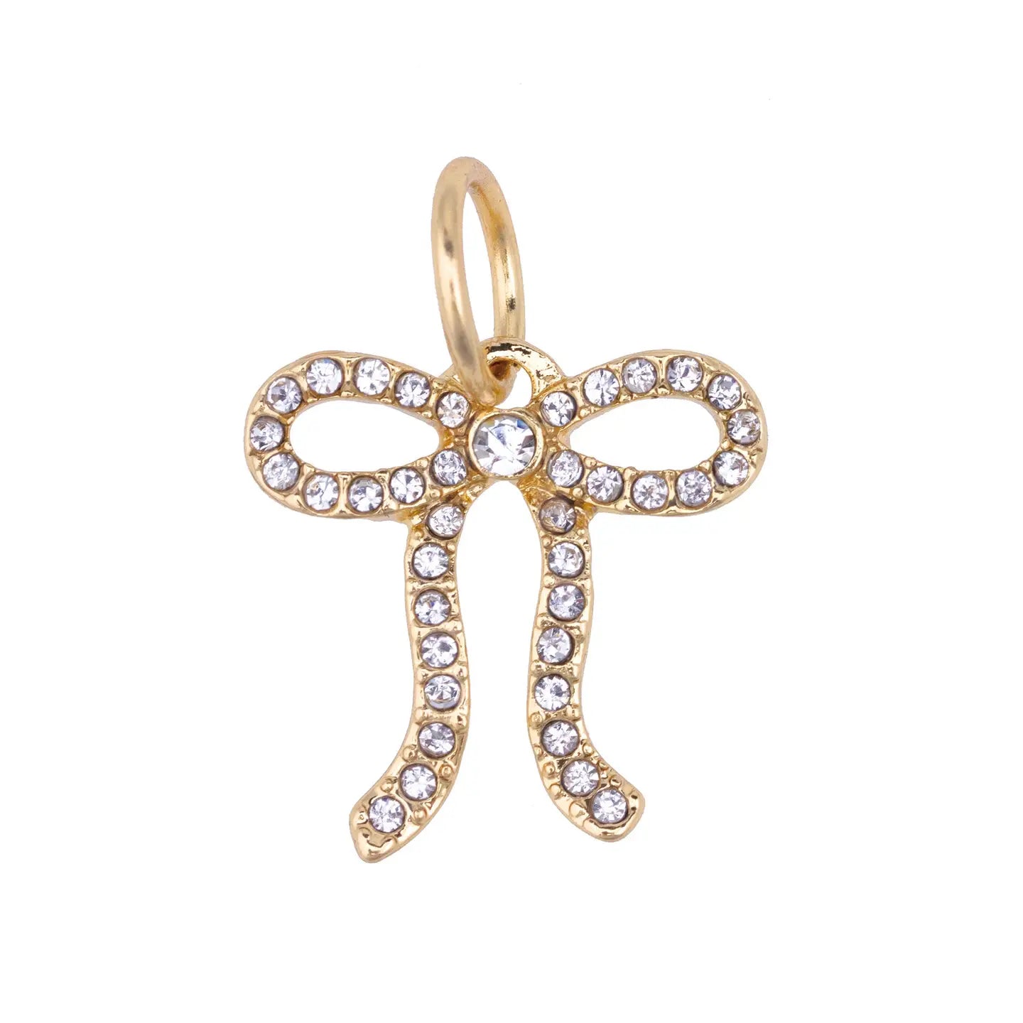 Pave Looped Bow Charm