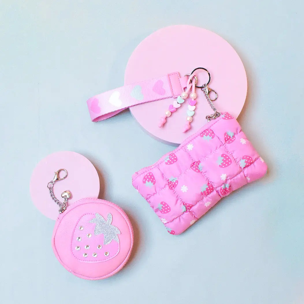 Strawberry 3pc Wristlet Set