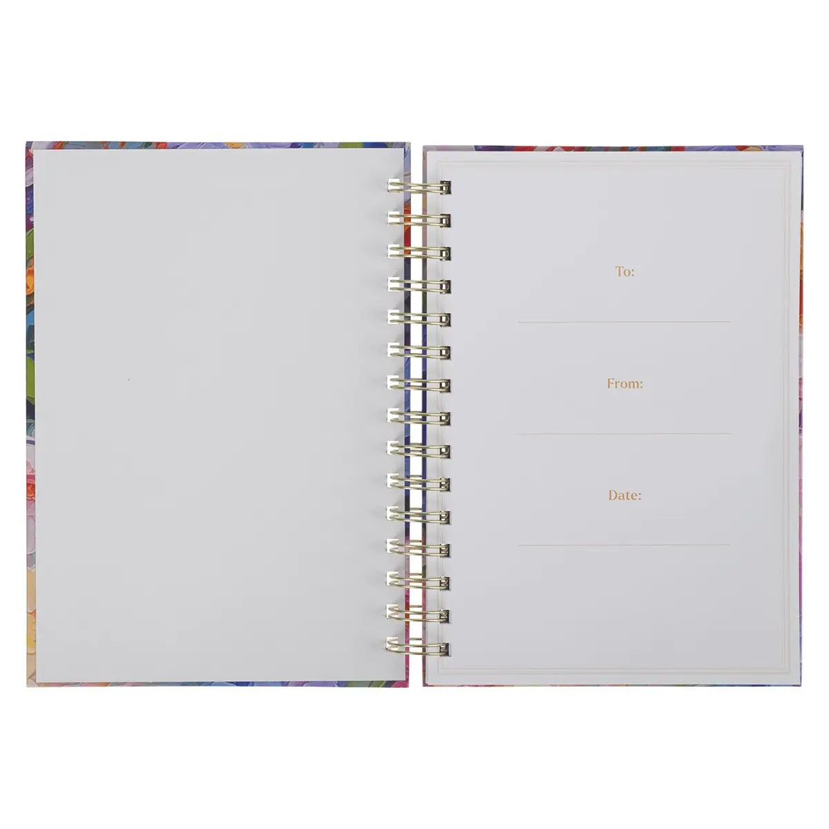 Painted Floral Wirebound Journal