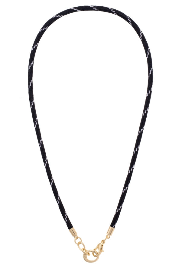 Black Paracord Charm Necklace