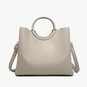 Helen Light Gray Satchel