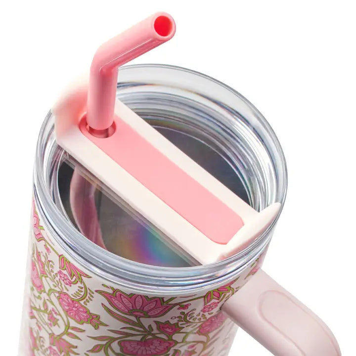 Be Still & Know Pink Straw Tumbler