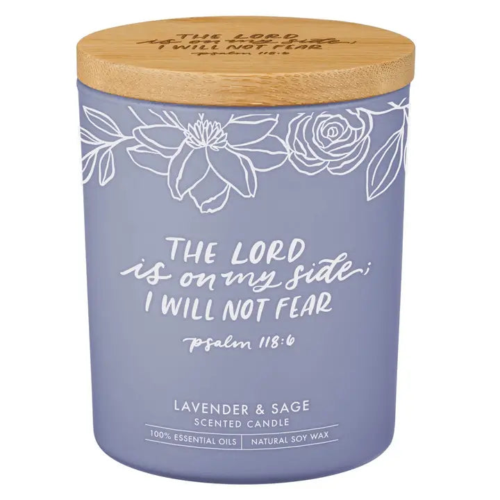 No Fear Psalm 118:6 Candle