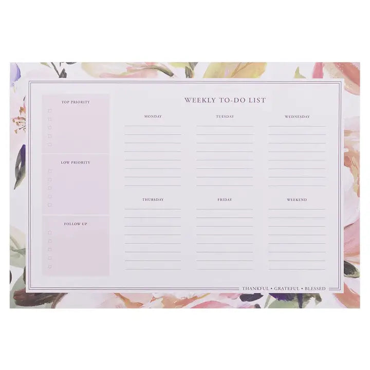 Thankful Weekly Tear-Off To-Do List