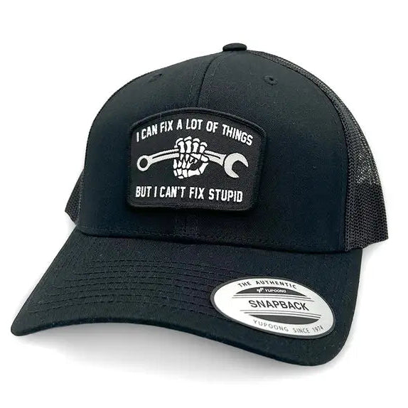 I Can Fix A Lot Of Things Black Patch Cap