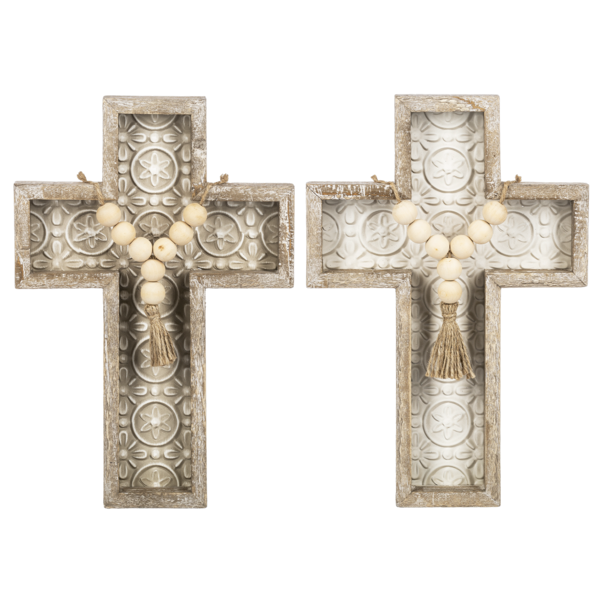 Embossed Tile Wall Cross