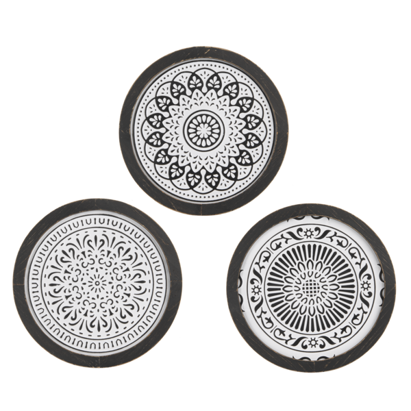 Round Embossed Tile Wall Decor