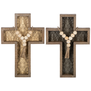 Embossed Brocade Pattern Cross