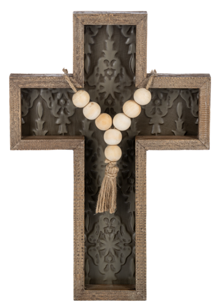 Embossed Brocade Pattern Cross