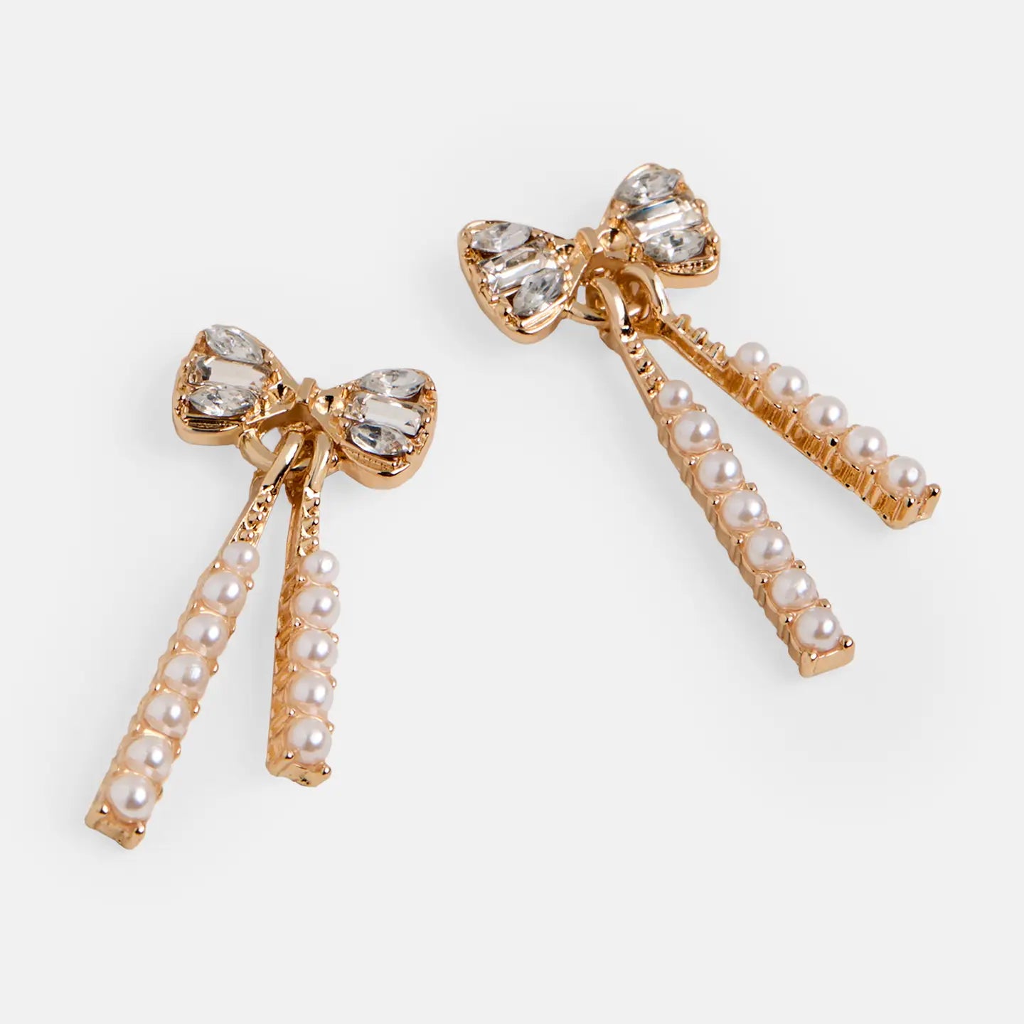 Gold Exquisite Bow Earrings