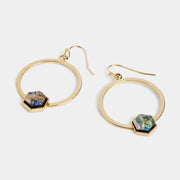 Gold Abalone Earrings