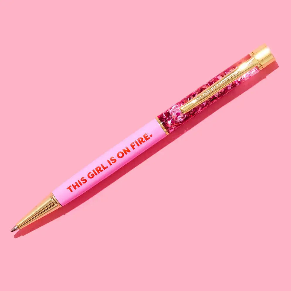 This Girl Is On Fire Confetti Pen