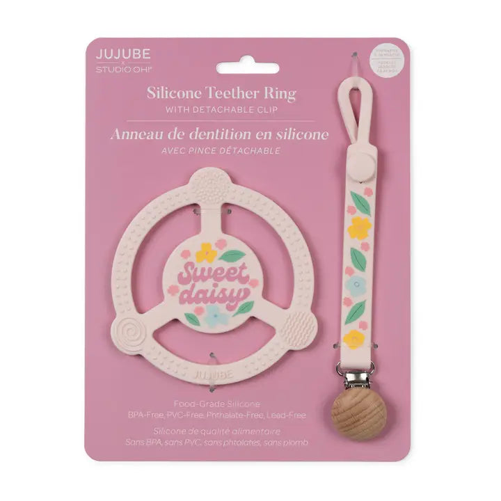 Sweet Daisy Teether & Clip Set