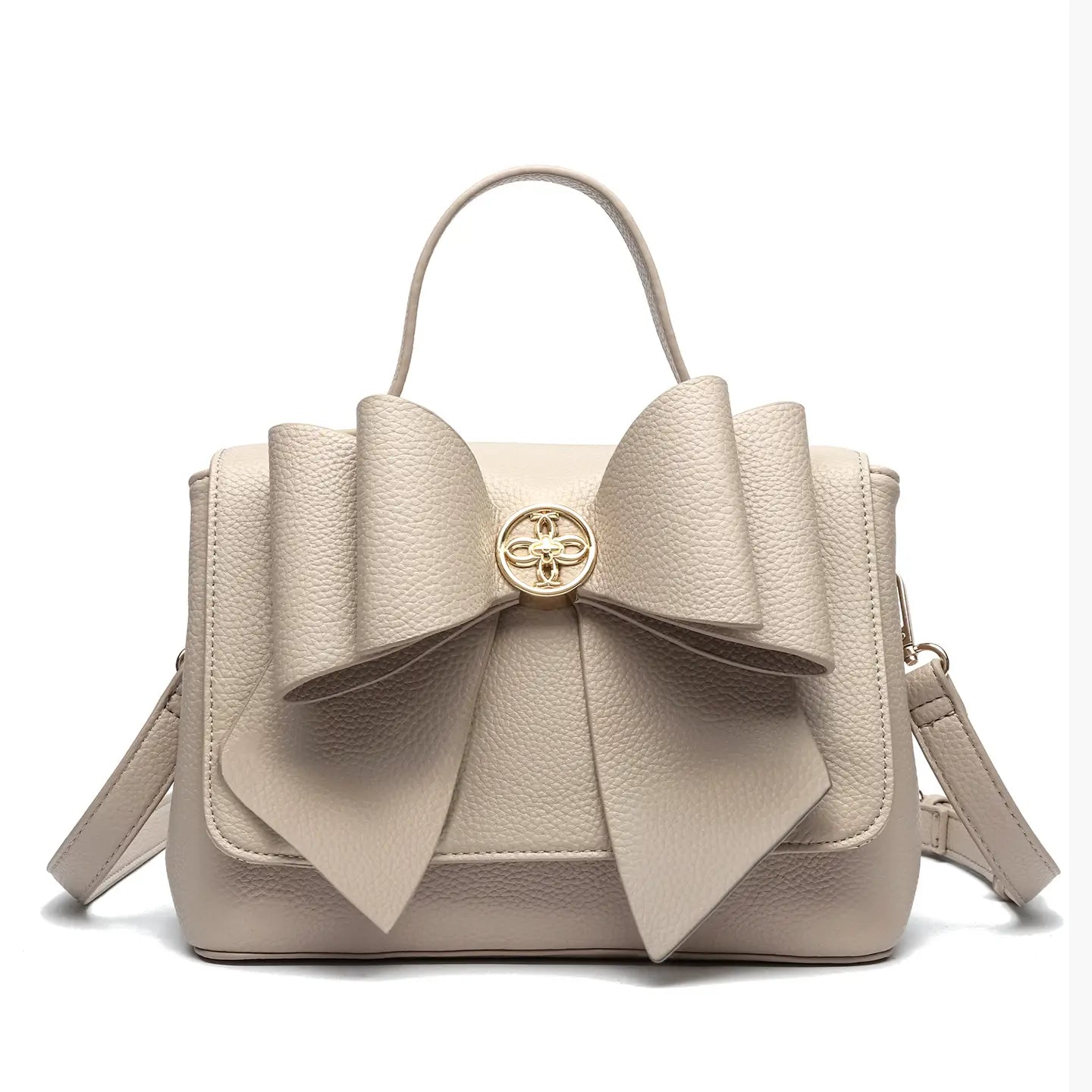 Marian Beige Bow Crossbody