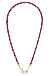 Crimson Paracord Charm Necklace