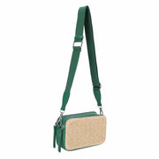 Jessa Green Straw Crossbody