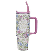 Be Still Floral Straw Tumbler