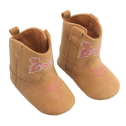 Little Cowpoke Tan & Pink Boots
