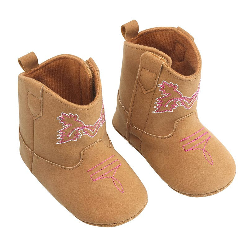 Little Cowpoke Tan & Pink Boots