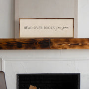 Head Over Boots Framed Art - Beige