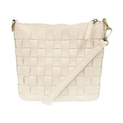 Maci White Woven Crossbody