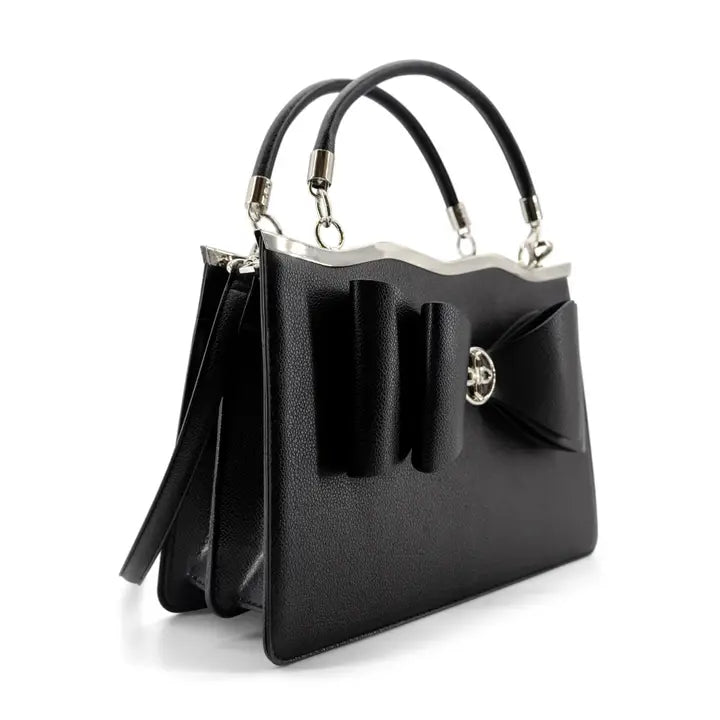 Nora Black Bowtie Handbag