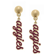 Aggies Script Earrings