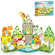 26pc Magnetic Tile Farm Theme Toy Set