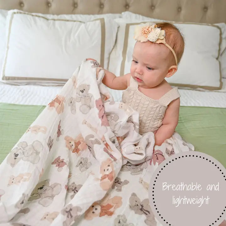 Bear Hugs Muslin Swaddle