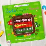 God's Farmyard Animals Count & Slide Board Book