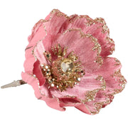 Jeweled Flower Clip-On