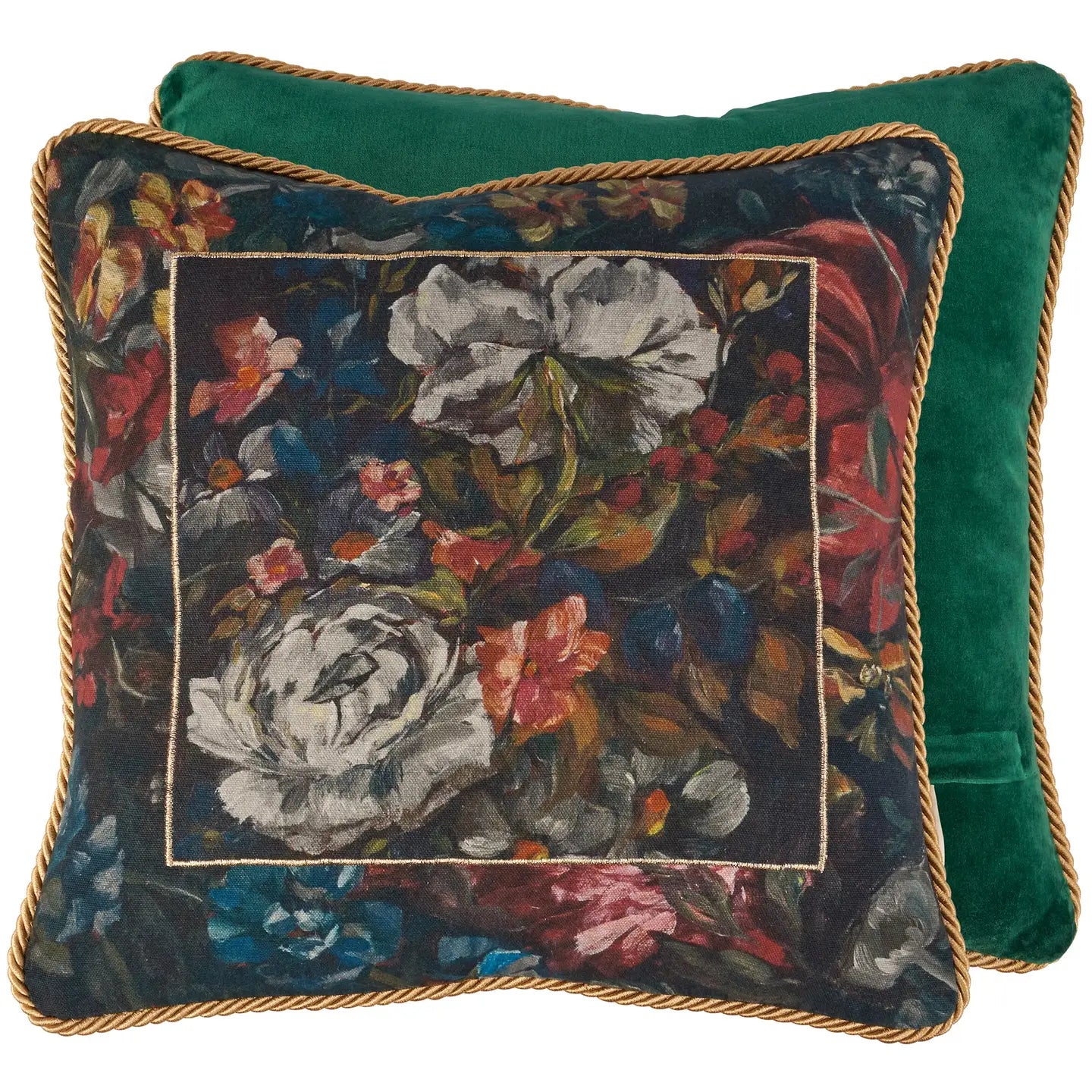 Moody Floral Toss Pillow