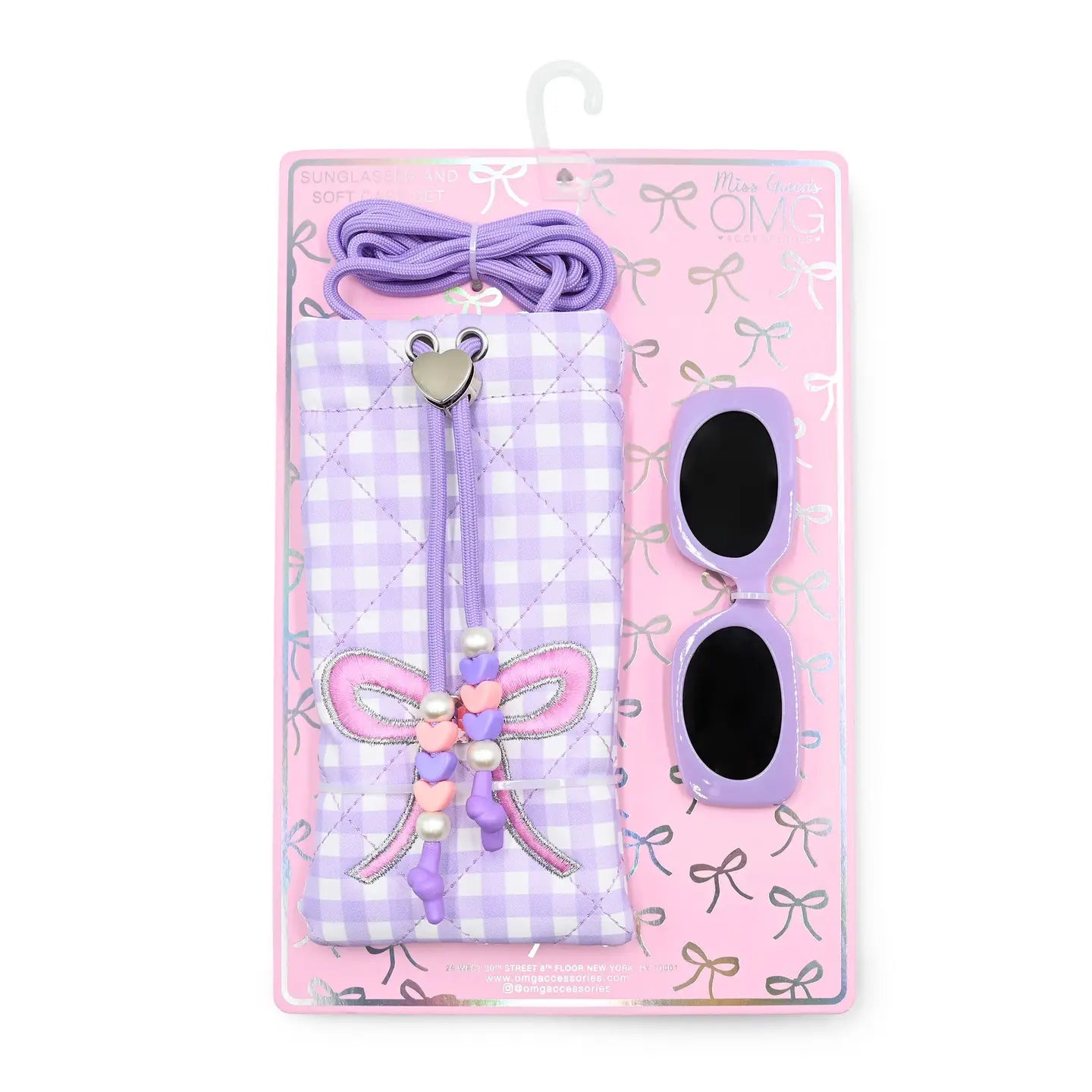 Gingham & Bow Sunglasses & Case