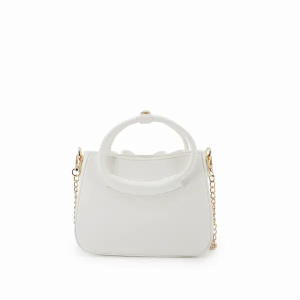 Madeline White Bow Crossbody