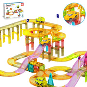 60pc Magnet Tile LED Race Track Set