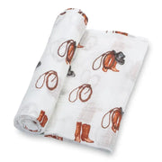 Better In Boots Muslin Swaddle