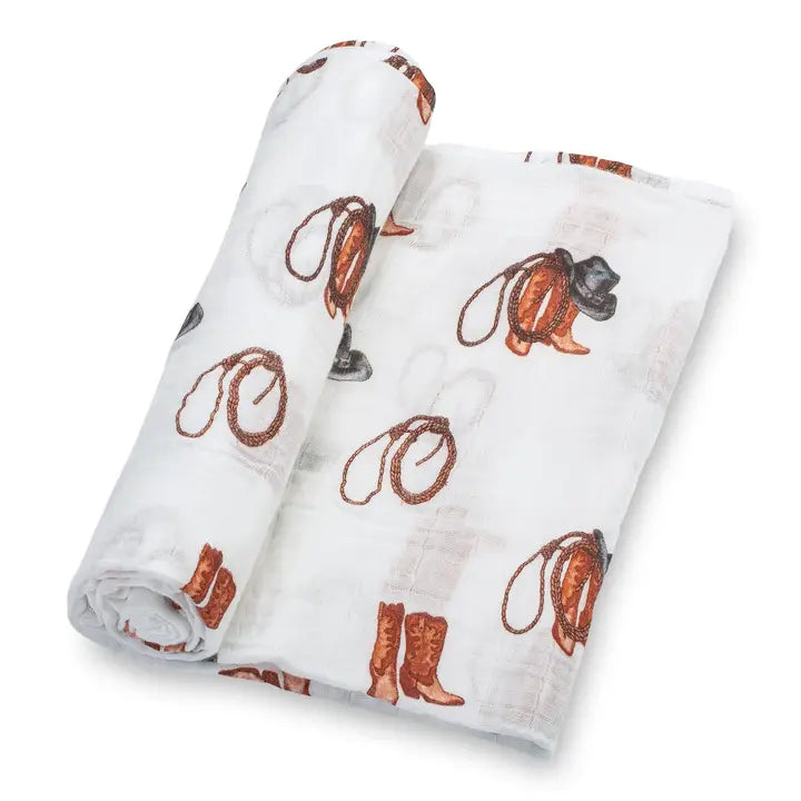 Better In Boots Muslin Swaddle
