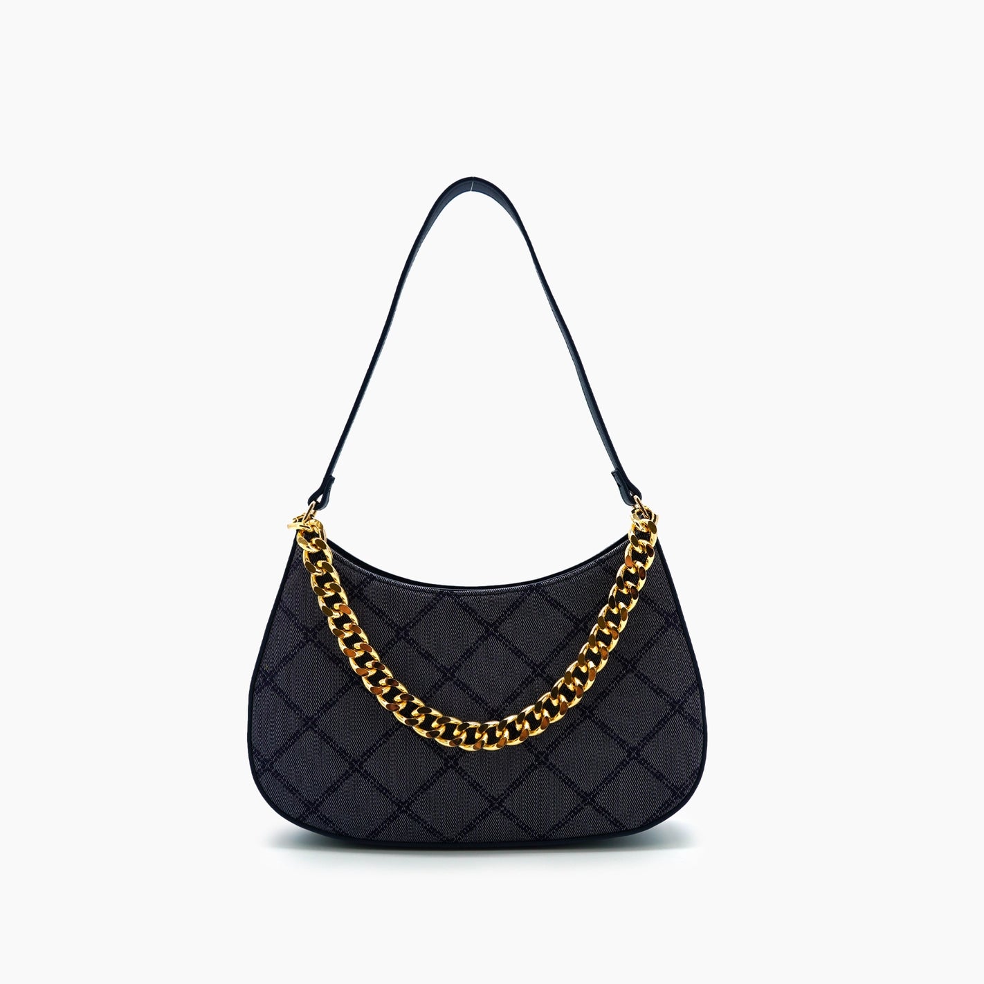 Mira Blue Chain Shoulder Bag